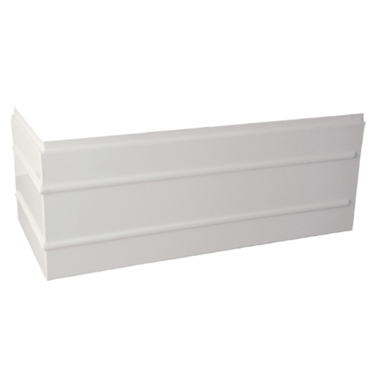Freestanding Rufina 170×70 cm Acrylic Bathtub with L-Shape Front Panel – Freestanding Design with Pop-Up Waste - Image 2