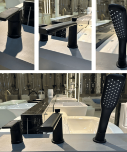 Alternative view of Faucet Set black bathtub inset faucet