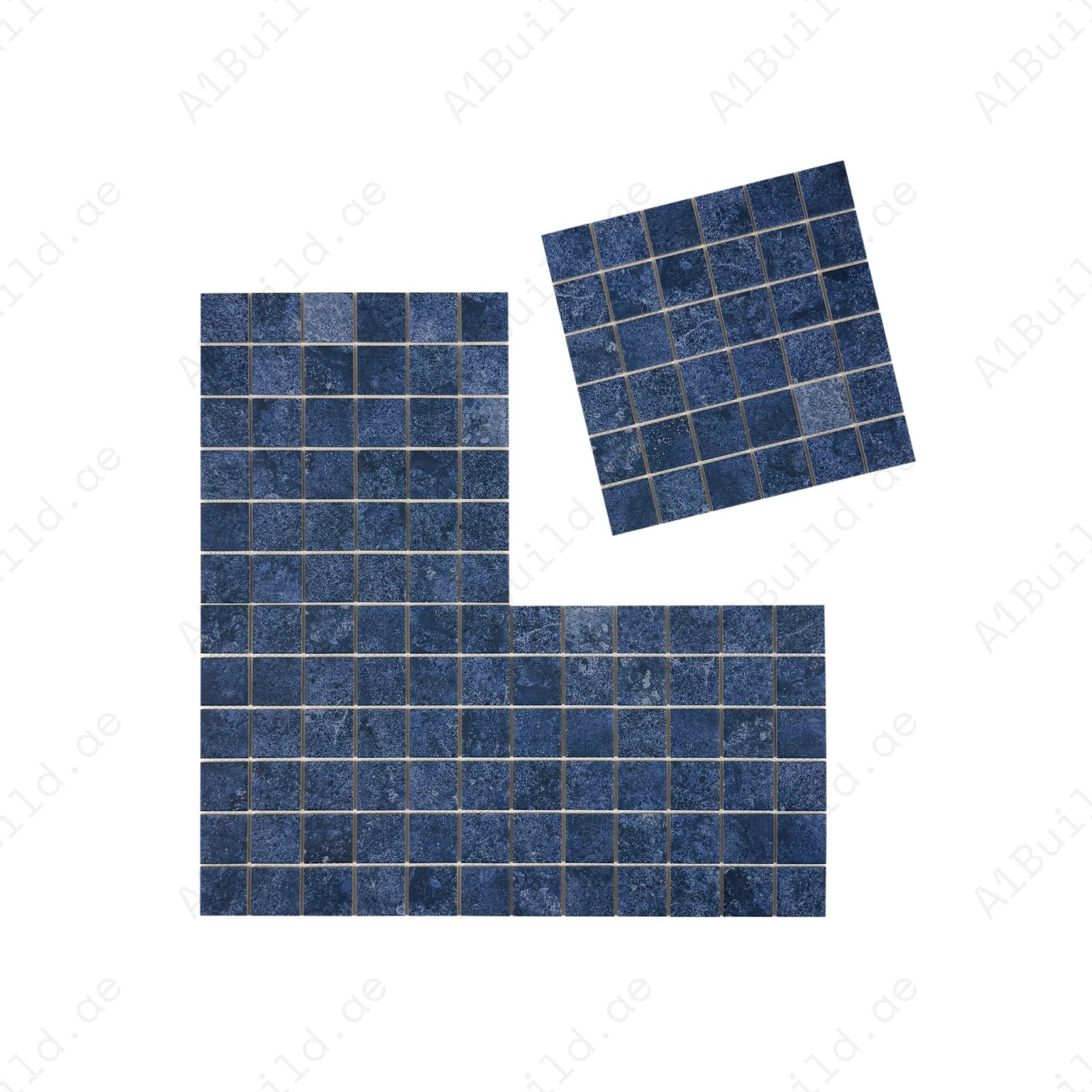 Limestone Porcelain Tile Series Blue Flat Surface Matt Porcelain Mosaic - Image 2