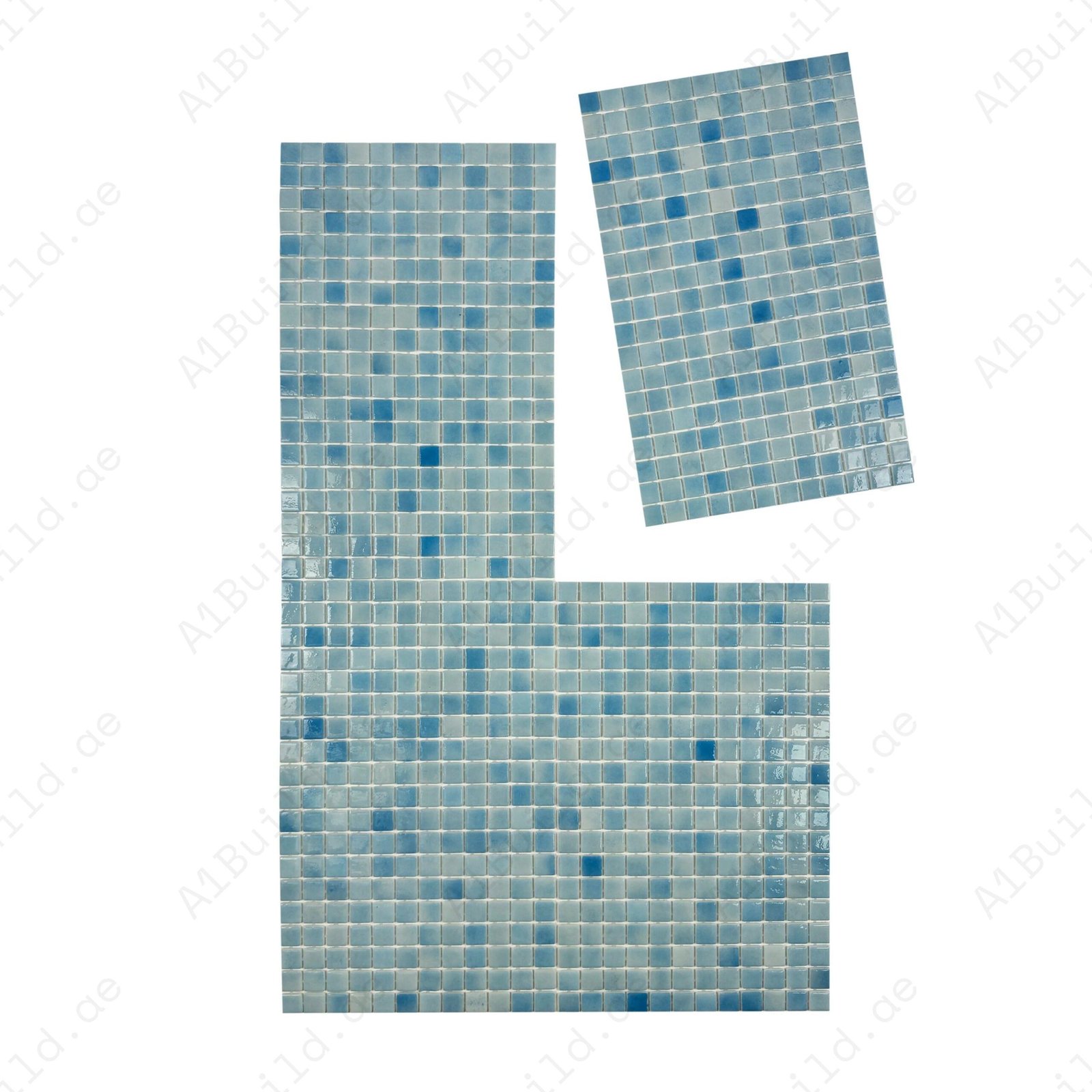 European Mosaic Series French Blue Recycled Glass Mosaic - Image 2