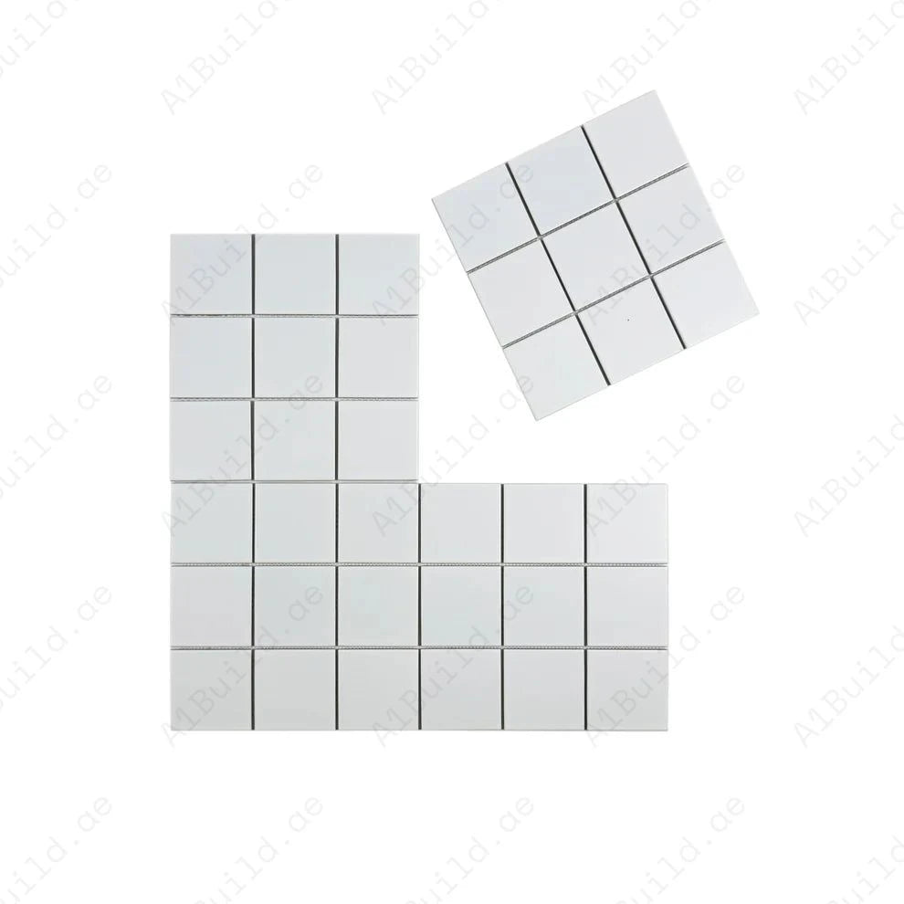 Carrara Lumina Series Off White Matt Porcelain Mosaic - Image 2
