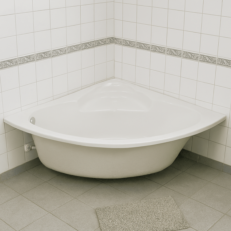 Rola acrylic corner bathtub size 142x142cm