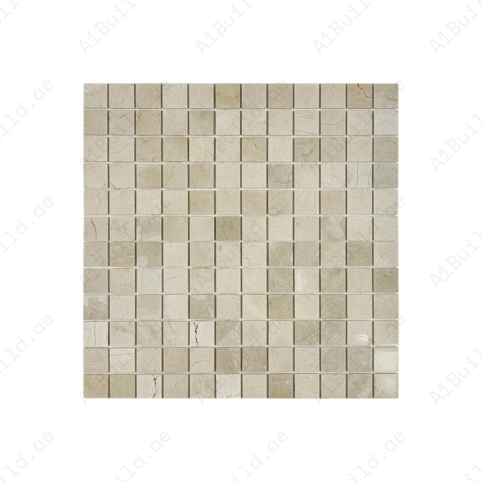 Palace Royale Series Cream Marfil Polished Square Marble Mosaic