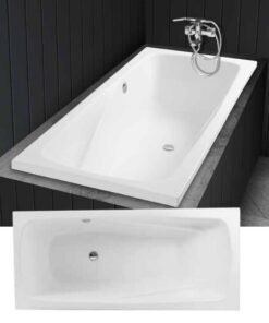 Cruz acrylic bathtub – a serene white oasis in 180cm, offering a perfect blend of style and comfort
