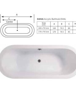 Alternative view of Dana standing bath acrylic corner whirlpool bathtub – 160cm of spa luxury
