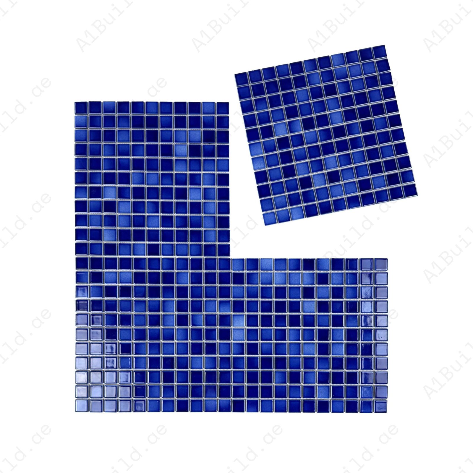Midnight Splendor Series Dark Blue Crystalline Glazed Porcelain Mosaic - Image 2