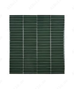Sicilian Luxury Series Deep Forest Green Elongated Beveled Rectangular Shape Glossy Porcelain Mosaic