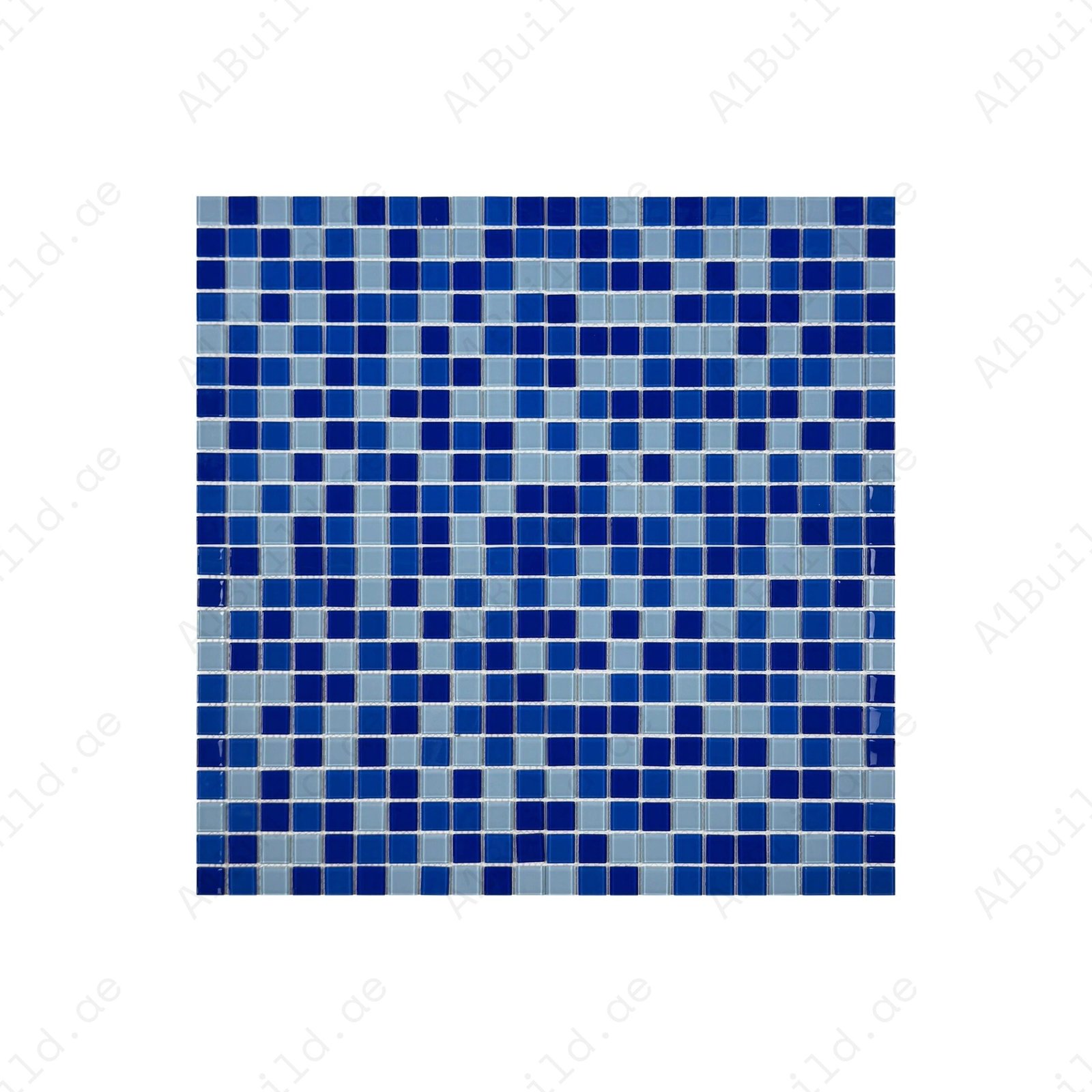 Light Blue & Cobalt Blue & Navy Blue Mixed Crystal Glass Mosaic