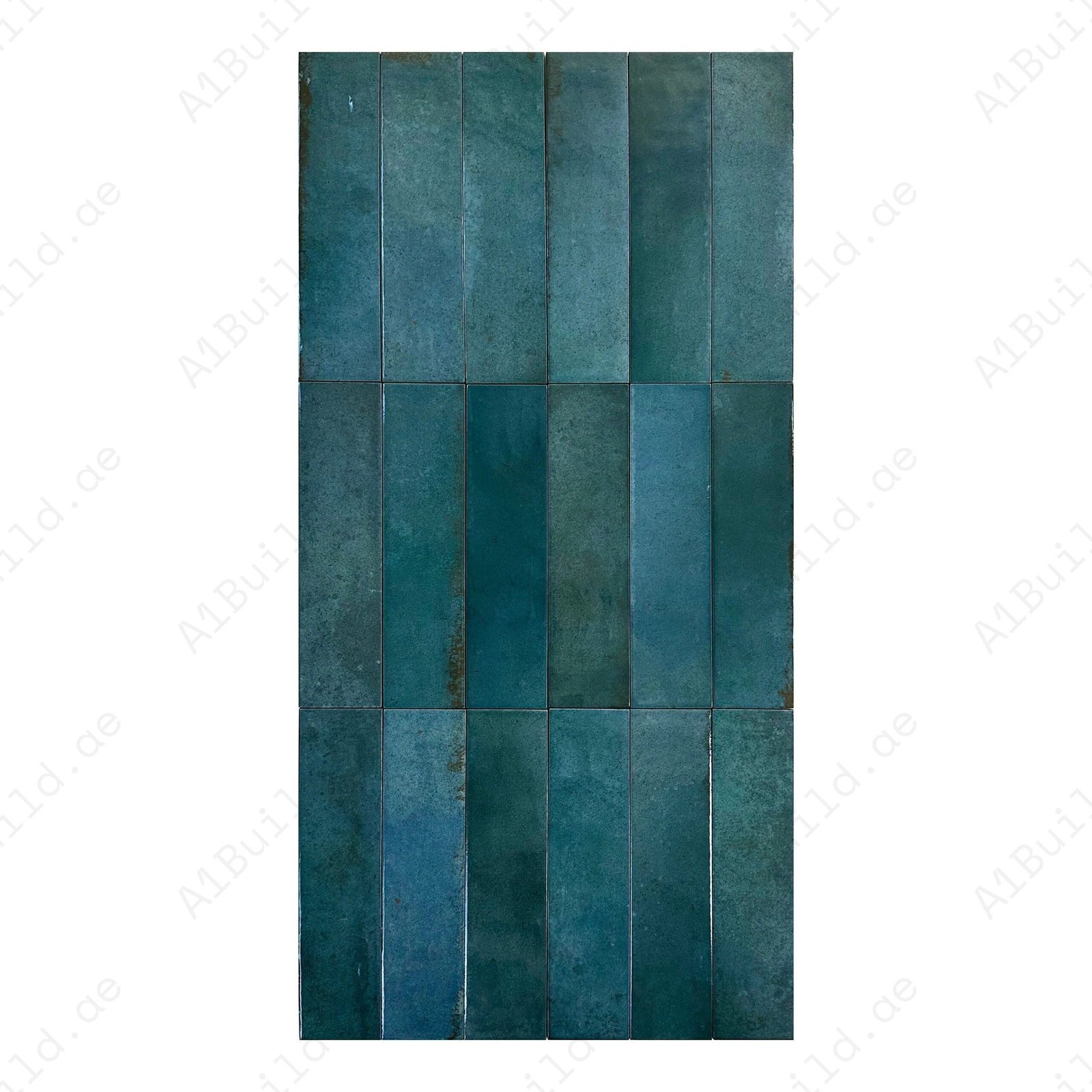 Dark Green Glossy Porcelain Artisanal Tile