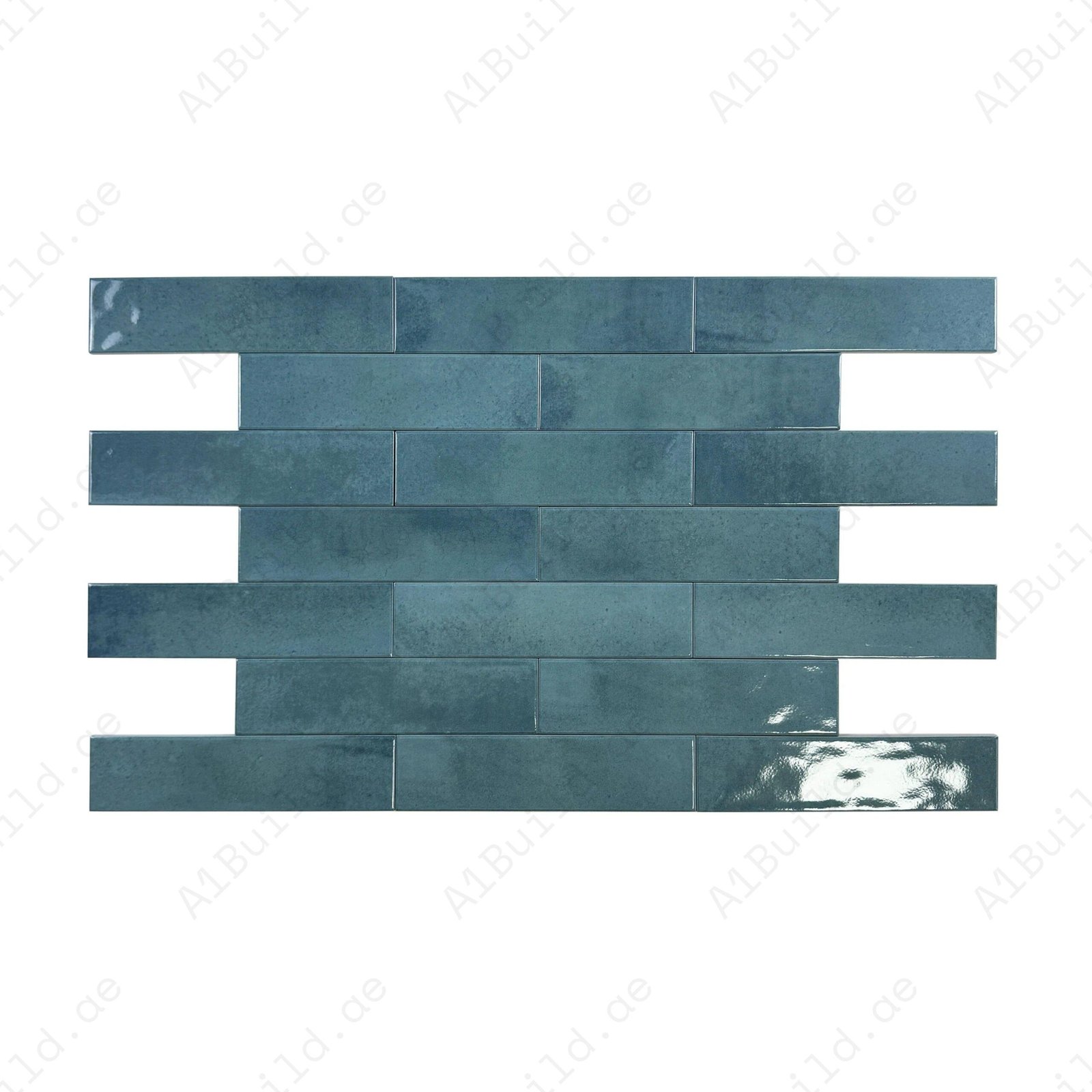 Venetian Dream Series Sapphire Blue Glossy Porcelain Artisanal Tile - Image 2