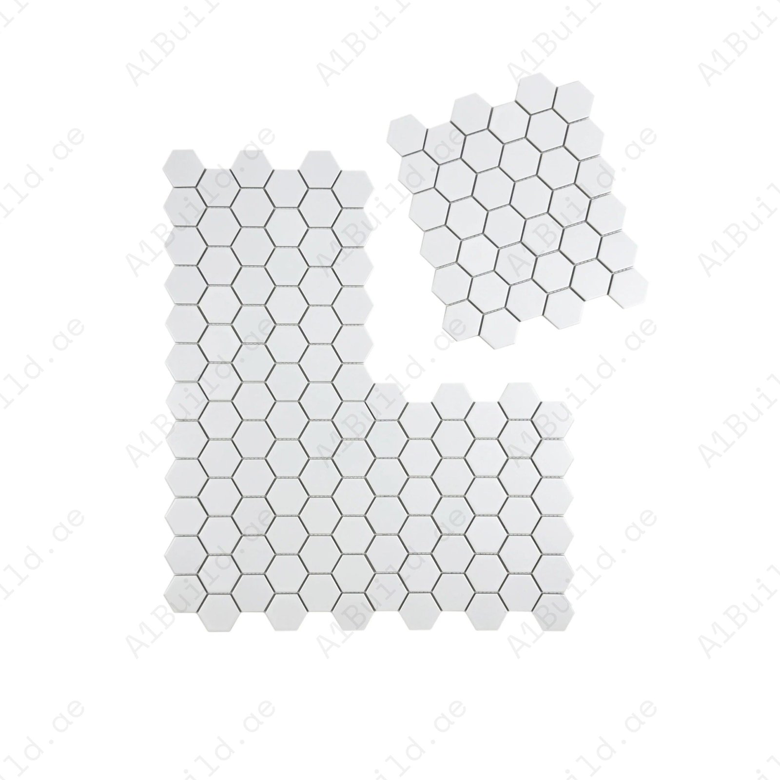 Carrara Lumina Series White Glossy Hexagon Porcelain Mosaic - Image 2