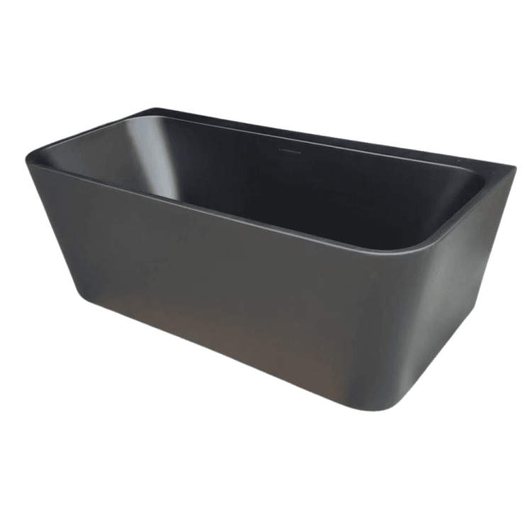 Acrylic freestanding bathtub 170x81cm black matte wall fix