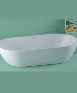 Alternative view of Glossy White Acrylic Free Standing Bathtub 170x80x58 cm