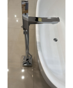 Alternative view of Freestanding chrome bathtub faucet 94cm height