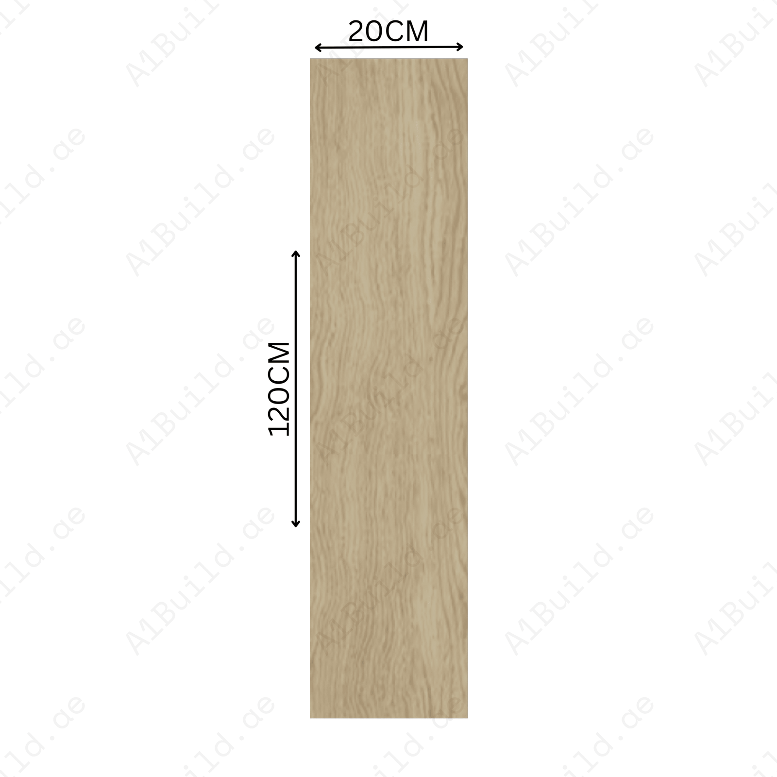 IN GLASS CREMA 20x120cm Matt Porcelain Tile, 09MM, Cream Wood Look