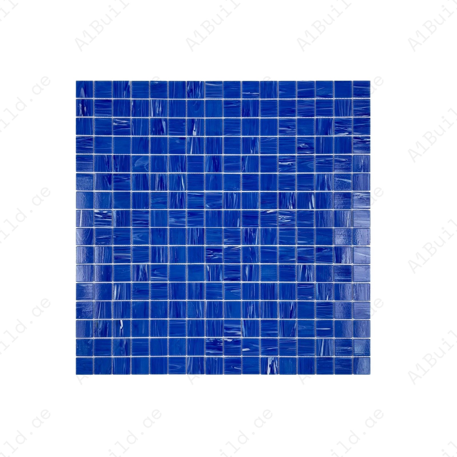 Glacial Artistry Series Navy Blue Cloud Hot Melt Glass Mosaic