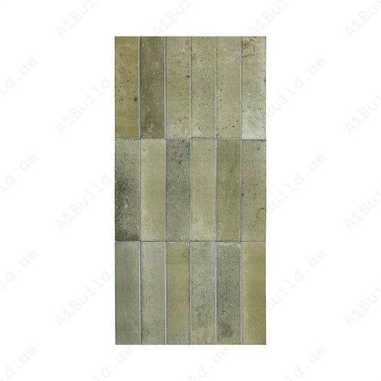 Grass Green Glossy Porcelain Artisanal Tile