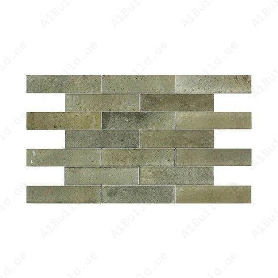 Grass Green Glossy Porcelain Artisanal Tile - Image 2