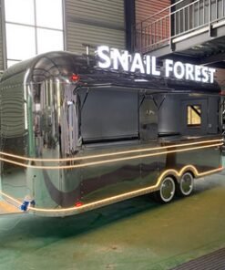 New Stainless Steel Mobile Bar & Food Truck with Ice Cream Pizza Snack Food Trailer Complete Kitchen Equipment