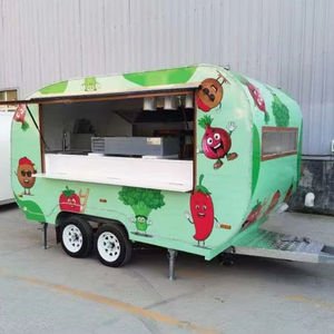 Ice Cream Food Trailer Truck, Street Food Cart, Customized Mobile Pizza Food Truck Trailer
