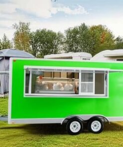 SUMEC New Mobile Food Trailer Pizza Coffee Camper Van Ice Cream Hot Dog Food Truck Fully Equipped Stainless Steel Kitchen 24 ft