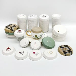 Disposable Paper Cup Lid Cover Custom logo Coffee Tea Paper Cup Lids Eco Friendly Glass Paper Lid for Hotel Restaurant Office