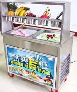 Double Compressor  Mini Fried Yogurt Machine Household Fried Ice Machine