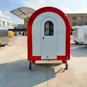 China Made Fiberglass Multifunctional Mobile Food Truck Trailer with Insulated Compartments for Candy Ice Cream Coffee & Snacks