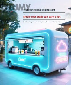Electric Catering Truck, Customizable Ice Cream and Coffee Multi-functional Commercial RV