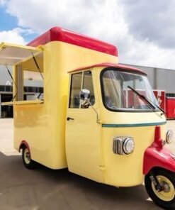 Moto piaggio Ape Food Truck Coffee Engine Coffee Shop Hot Dog/ice Cream Cart Food Trailer with Full Kitchen