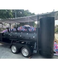 Customized Triple Door Roof Trailer  Smoker