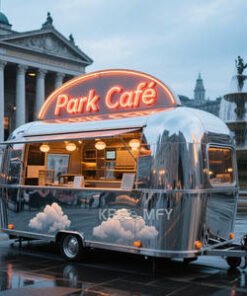 Street Food Trailer for Selling Coffee Van Catering Cart Burgers Fries Ice Cream BBQ Bus Mobile Food Truck