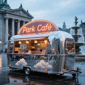 Street Food Trailer for Selling Coffee Van Catering Cart Burgers Fries Ice Cream BBQ Bus Mobile Food Truck
