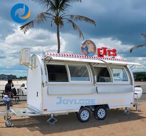 Small Pizza Ice Cream Food Trailer with Full Kitchen Equipment Mobile Coffee Truck & Chip Van Cart Accessories for Snack Foods