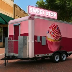 Beverage Trailer Catering Coffee Van Mobile Ice Cream Food Trailers Fully Equipped