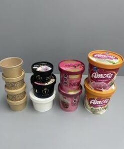 Factory Supply Food Grade Recycled Ice Cream Paper Cup Custom Printed 3oz 5oz 8oz Disposable Ice Cream Paper Cups With Lid