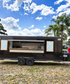 Mini Mobile Food Truck Cheap Price Street Fast Food Cart Trailer for Hot Dogs Coffee Chips Candy-Fiberglass Material