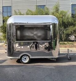 CE HUILING Mobile Street Food Truck Coffee Ice Cream Candy Chips Fast Food Trailer Full Kitchen Multifunctional Stainless Steel