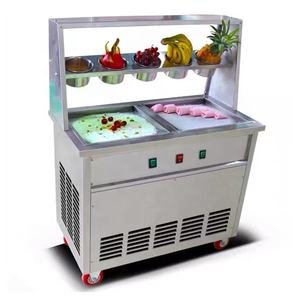 Hot Selling Professional Design Good Quality Flat Pan Ice Cream Roll Machines Fried Ice Cream Machinery