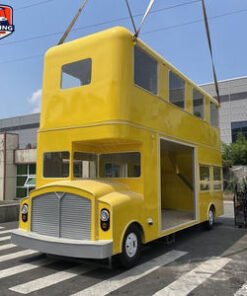 Hot Dog, Coffee, Ice Cream Mobile Food Truck Restaurant Fast Food Trailer Electric Double Decker Food Bus