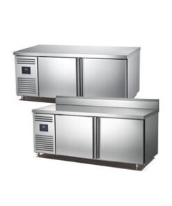 Commercial Double-Temperature Stainless Steel Work Table Top Fridge and Freezer Counter Top Refrigerator and Prep Table Mesa