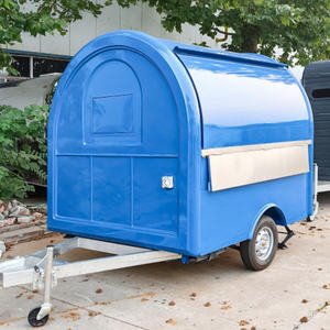 Commercial Street Mobile Coffee Trailer Ice Cream Catering Trailer Vintage Food Truck Catering Van Food Trailer Fully Equipped