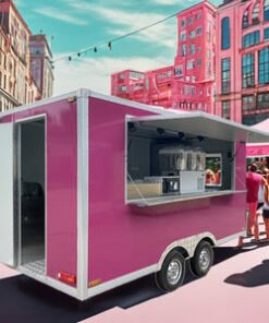 Mobile Food Truck Van with Full Kitchen Concession Mini Portable Food Trailer Fast Food Ice Cream Restaurant Use