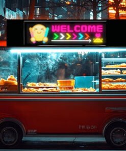 High Brightness LED Display for Restaurant Canteen Food Store Custom Outdoor Waterproof Advertising Cars Trucks Promotion Signs