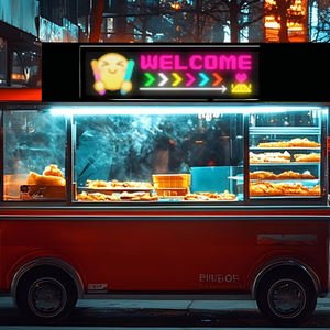 High Brightness LED Display for Restaurant Canteen Food Store Custom Outdoor Waterproof Advertising Cars Trucks Promotion Signs