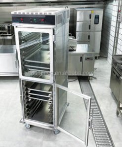 Commercial Insulated Fast Food Warmer Banquet Cart Cooked Food Heat Preservation Display Cabinet
