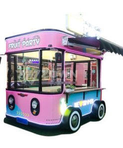 Street Small Mobile Ice Cream Snack Fast Food Cart Trailer with Fiberglass Construction and Wheels