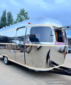 New 304 Stainless Steel Mobile Food Truck Style Trailer with Full Kitchen for Hotdogs Snacks Chips Coffee Ice Cream Trailer