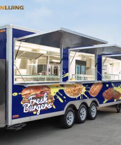 JINLIJING Custom 6m Coffee Cart Van Snack Pizza Taco BBQ Hot Dog Ice Cream Truck Concession Mobile Food Trailers Fully Equipped