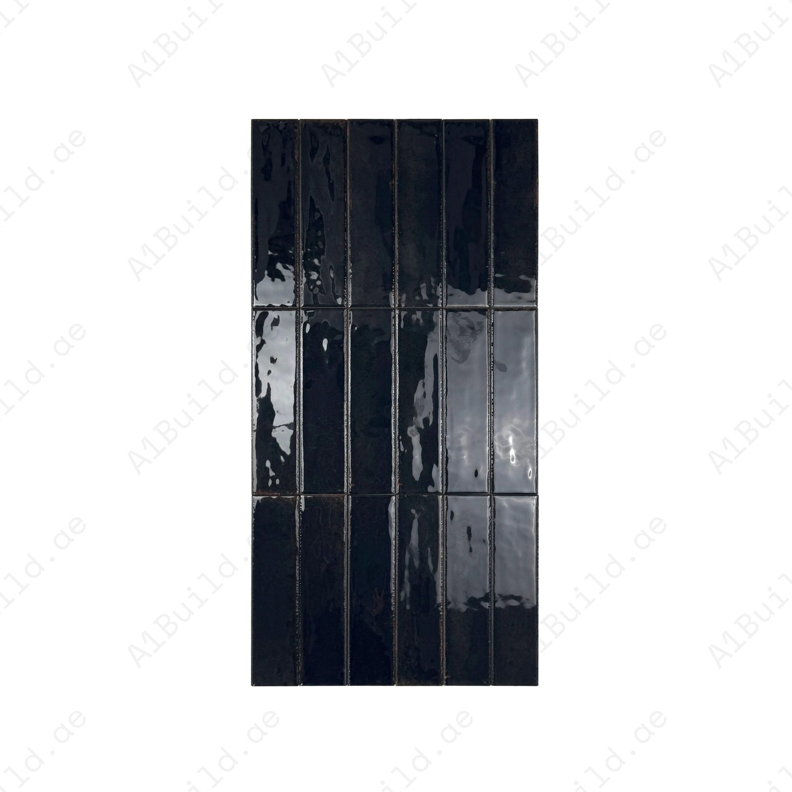 Himalayan Serenity Series Midnight Blue Glossy Porcelain Artisanal Tile